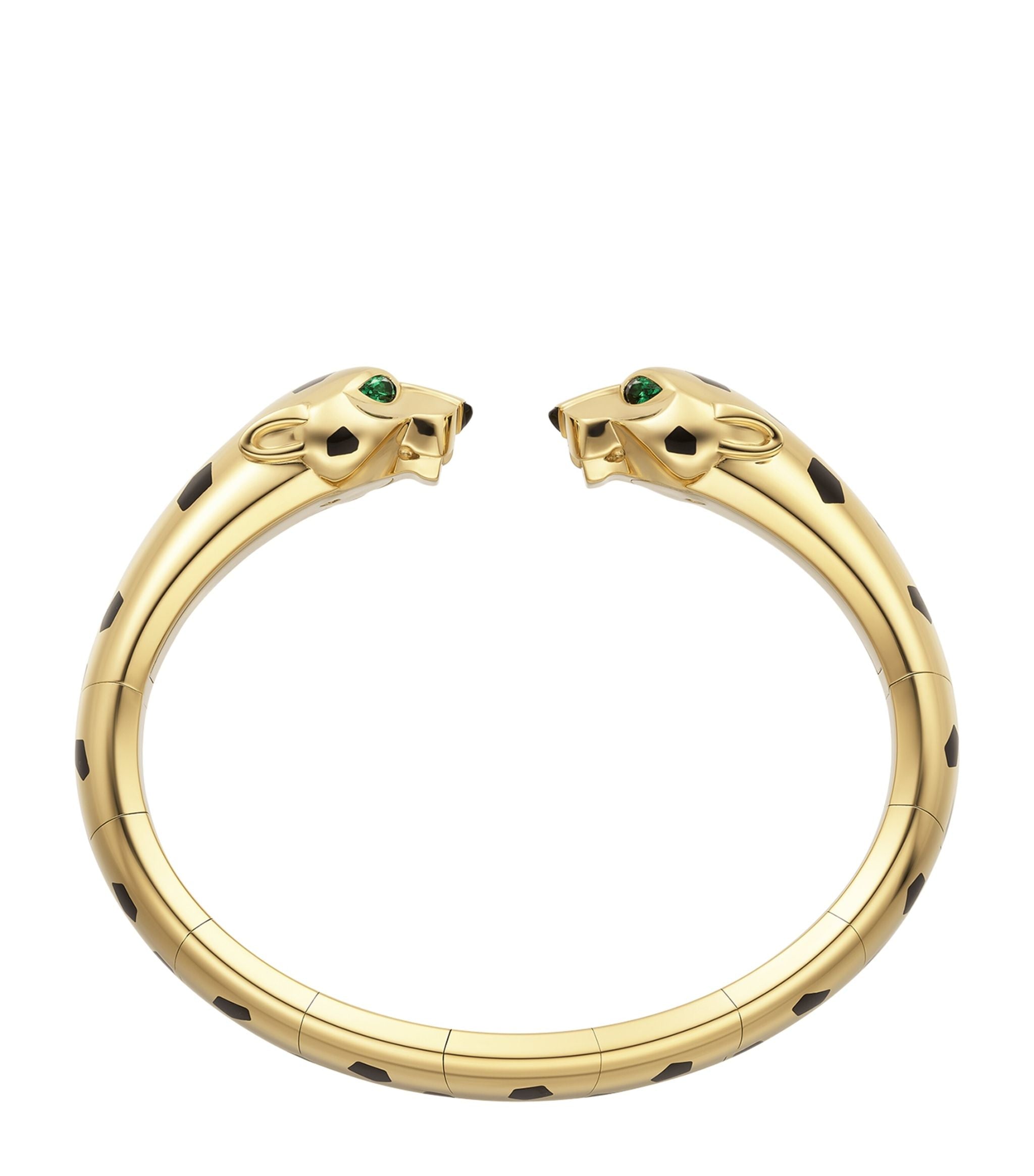 Yellow Gold, Tsavorite Garnet and Onyx Panthère de Cartier Bangle GOODS Harrods   