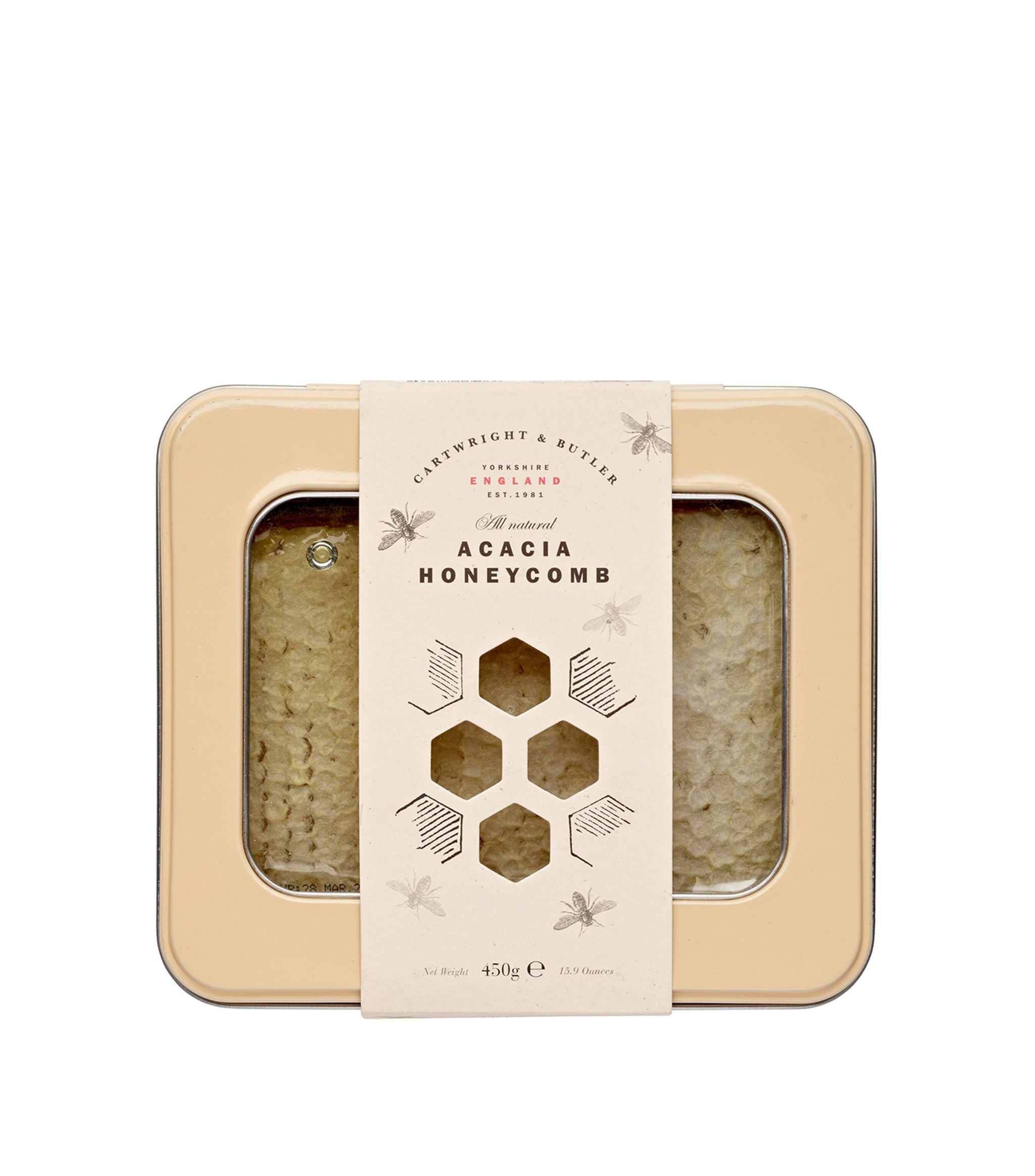 Acacia Honeycomb Tin (450g) GOODS Harrods   