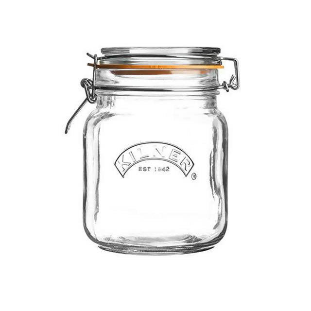 Kilner Clip Top Square Jar 1L