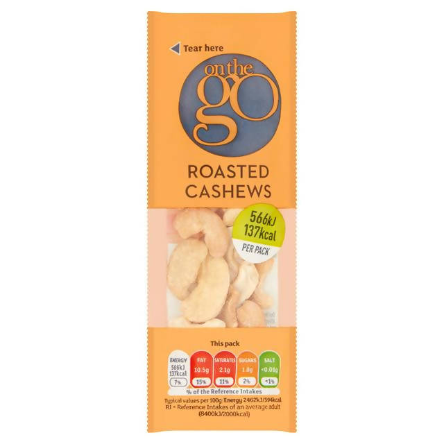 Sainsbury's Food To Go Roasted Cashews 23g FOOD CUPBOARD Sainsburys   