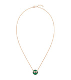 Small Rose Gold, Malachite and Diamond Harmony Pendant Necklace GOODS Harrods   