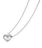 White Gold and Diamond Liens Pendant Necklace GOODS Harrods   