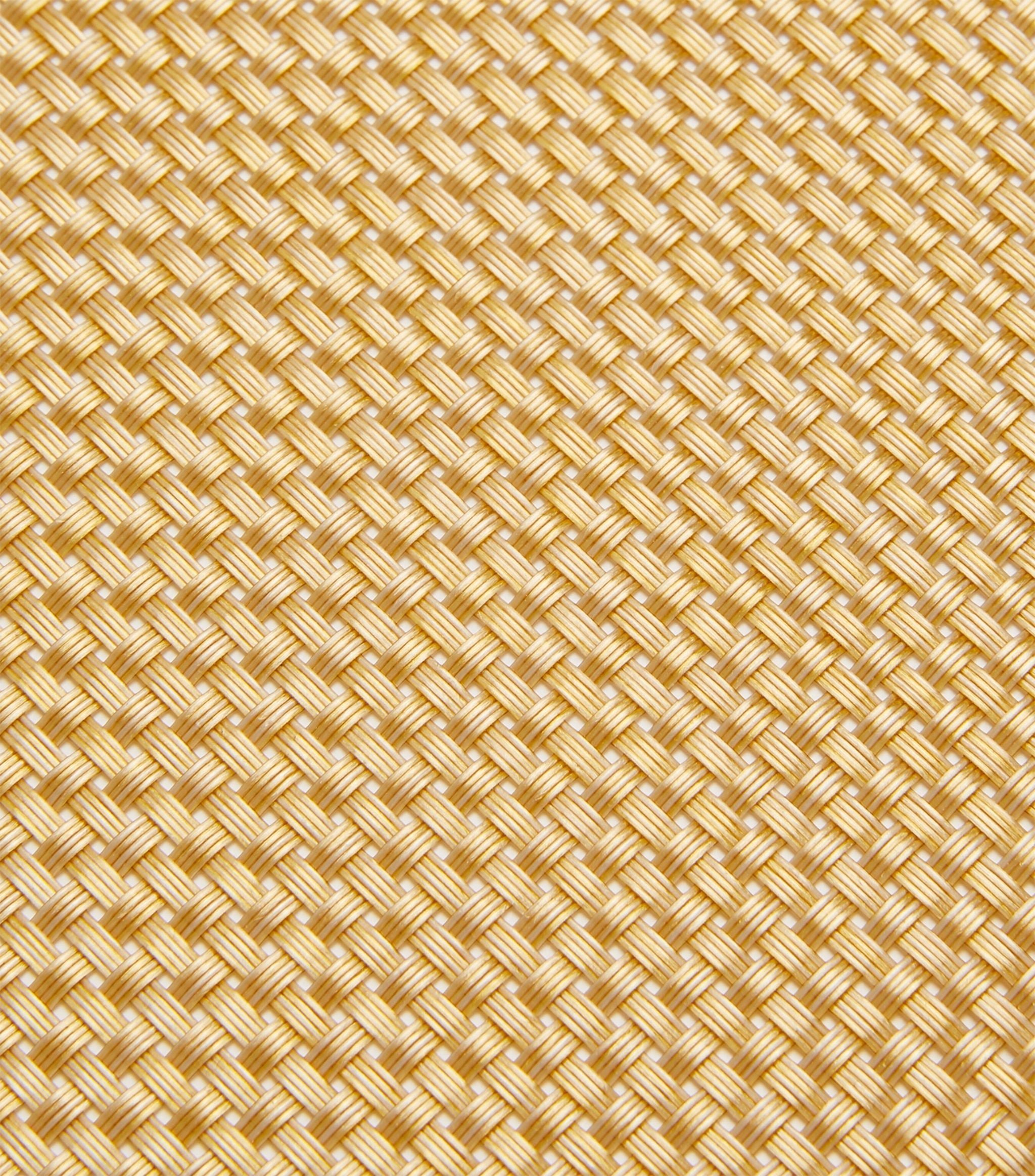 Basketweave Gilded Round Placemat (38cm) GOODS Harrods   