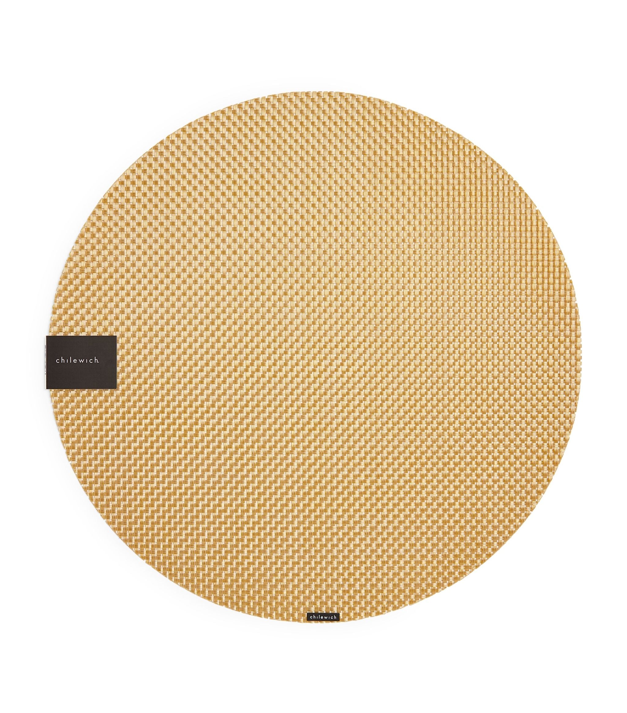 Basketweave Gilded Round Placemat (38cm) GOODS Harrods   