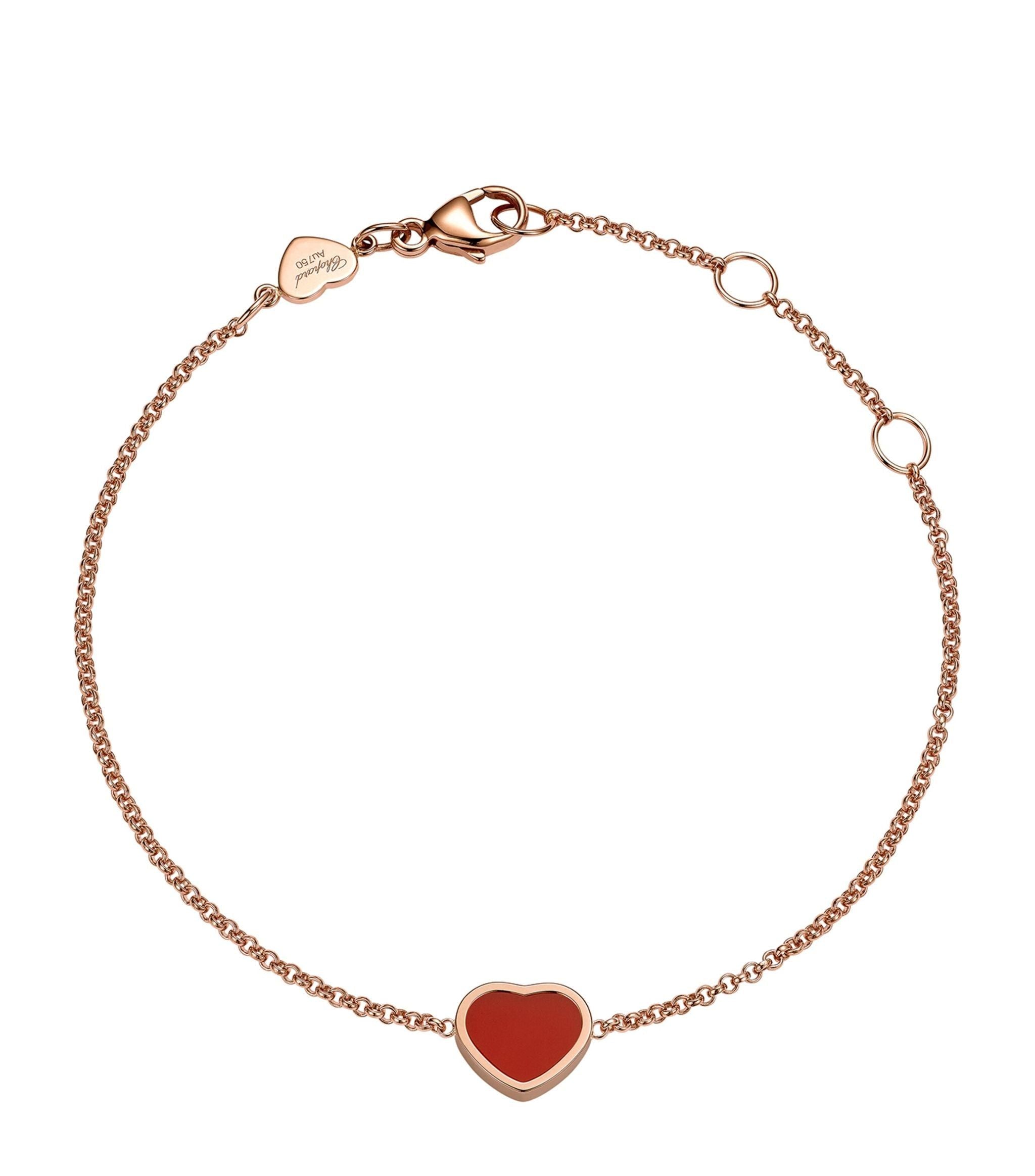 Rose Gold and Carnelian My Happy Hearts Bracelet GOODS Harrods   