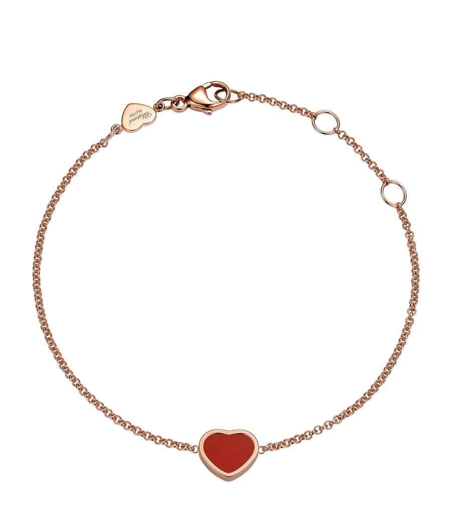 Rose Gold and Carnelian My Happy Hearts Bracelet