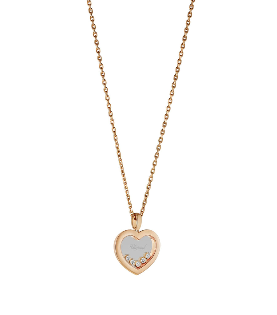 Rose Gold and Diamond Happy Diamonds Icon Pendant