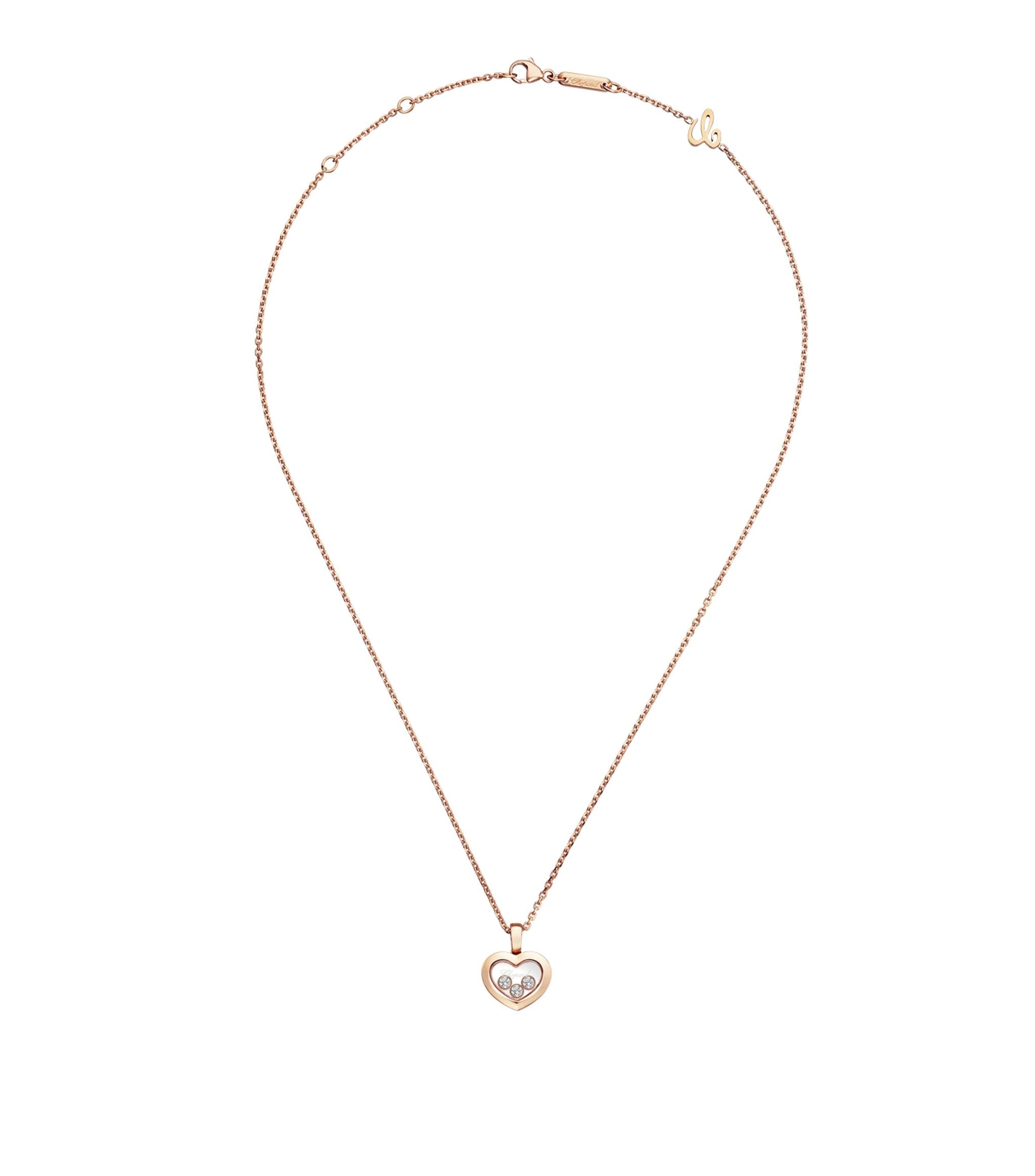 Rose Gold And Diamond Happy Diamonds Icons Pendant GOODS Harrods   