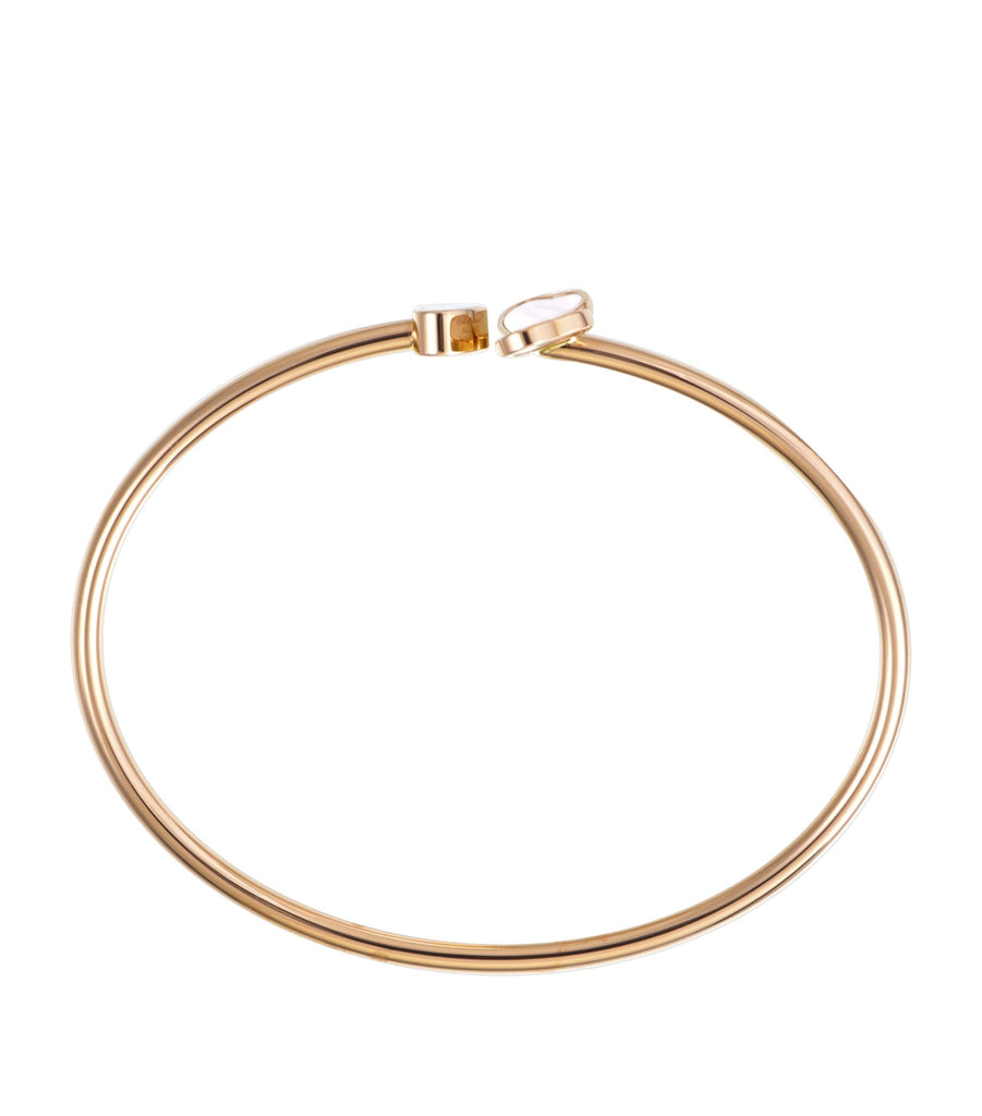 Rose Gold and Diamond Happy Hearts Bangle