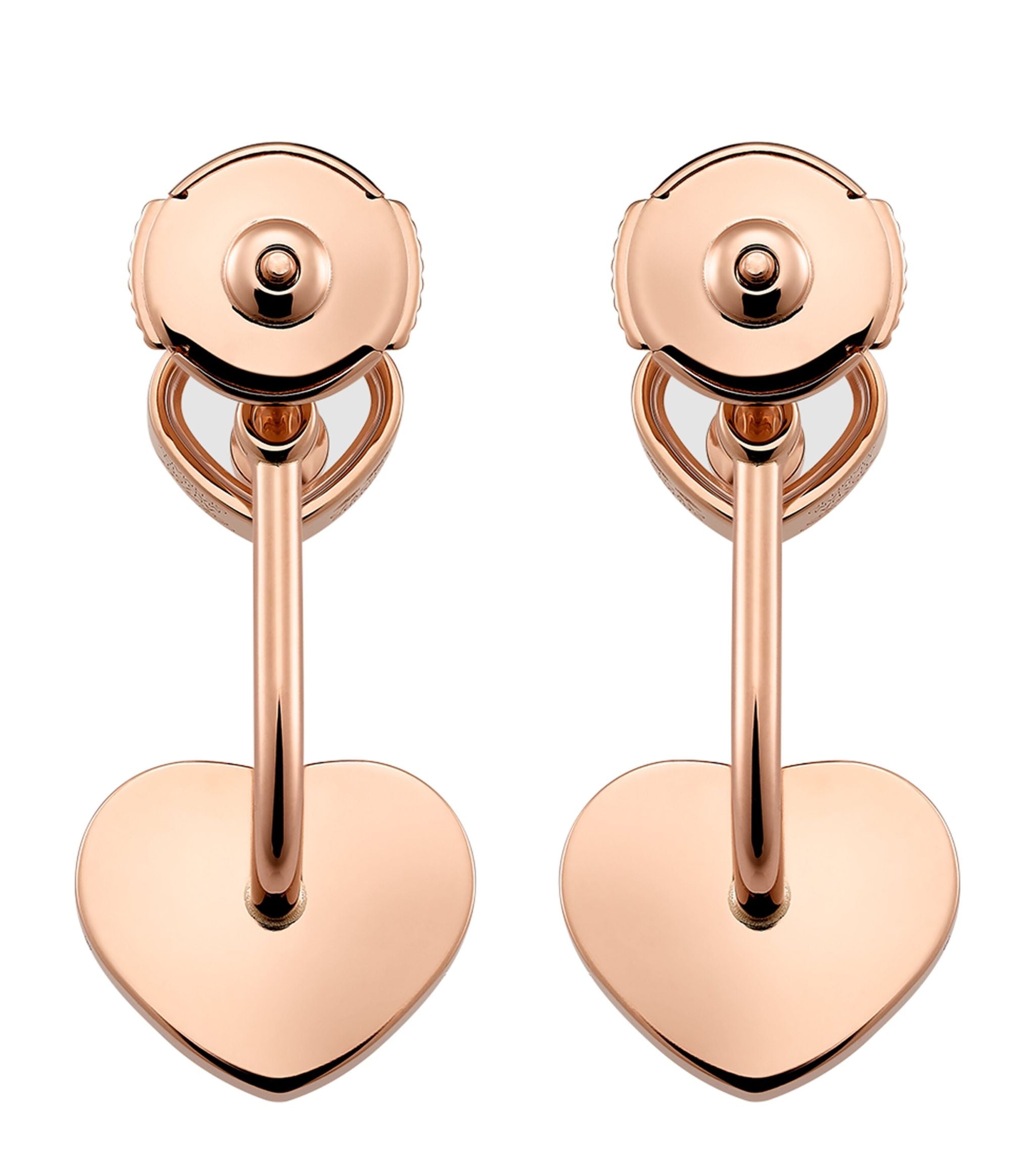 Rose Gold and Diamond Happy Hearts Earrings GOODS Harrods   