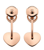 Rose Gold and Diamond Happy Hearts Earrings GOODS Harrods   