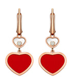 Rose Gold and Diamond Happy Hearts Earrings GOODS Harrods   