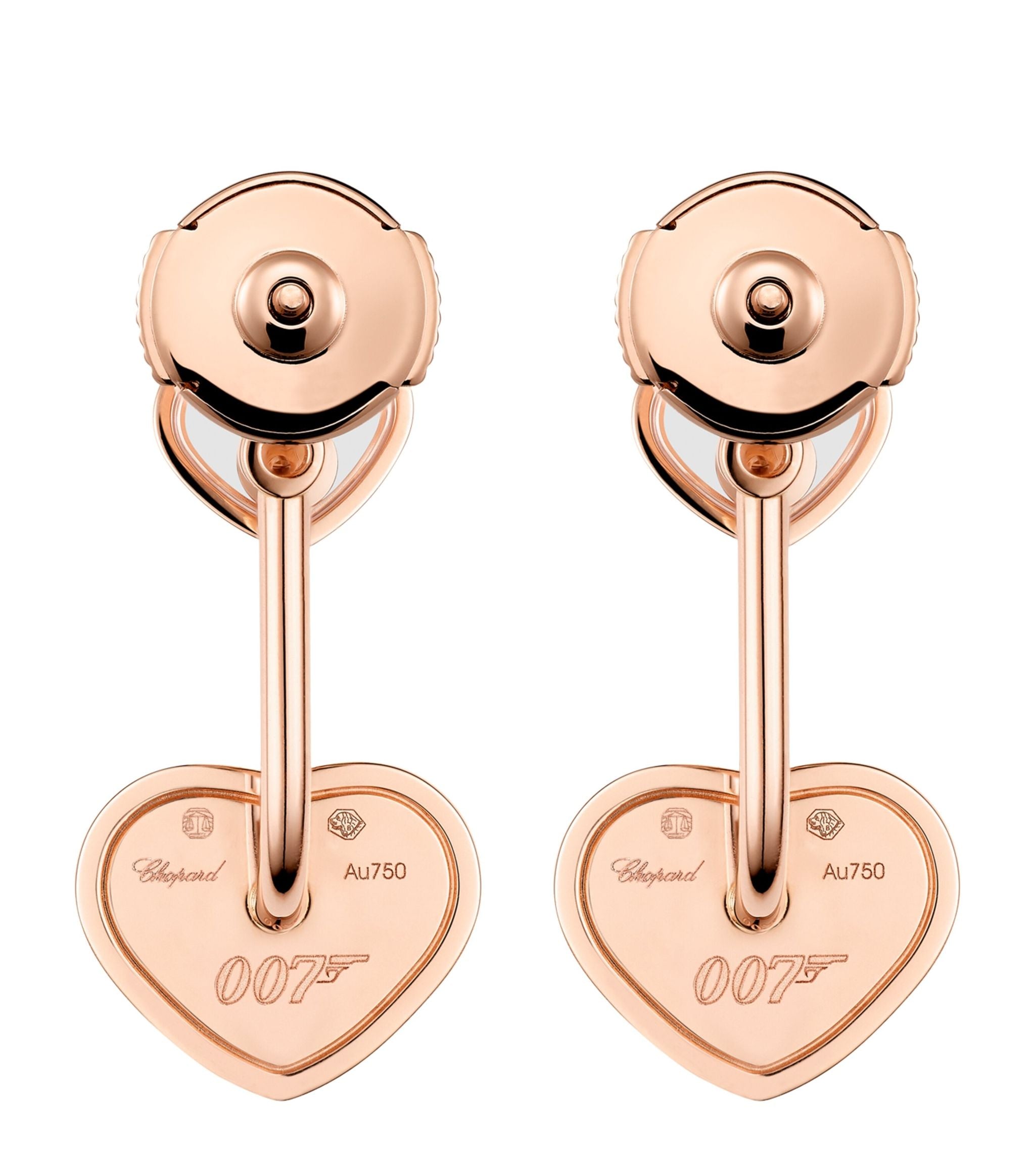 Rose Gold and Diamond Happy Hearts Golden Hearts Earrings GOODS Harrods   