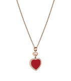 Rose Gold and Diamond Happy Hearts Pendant GOODS Harrods   