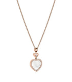 Rose Gold and Diamond Happy Hearts Pendant GOODS Harrods   