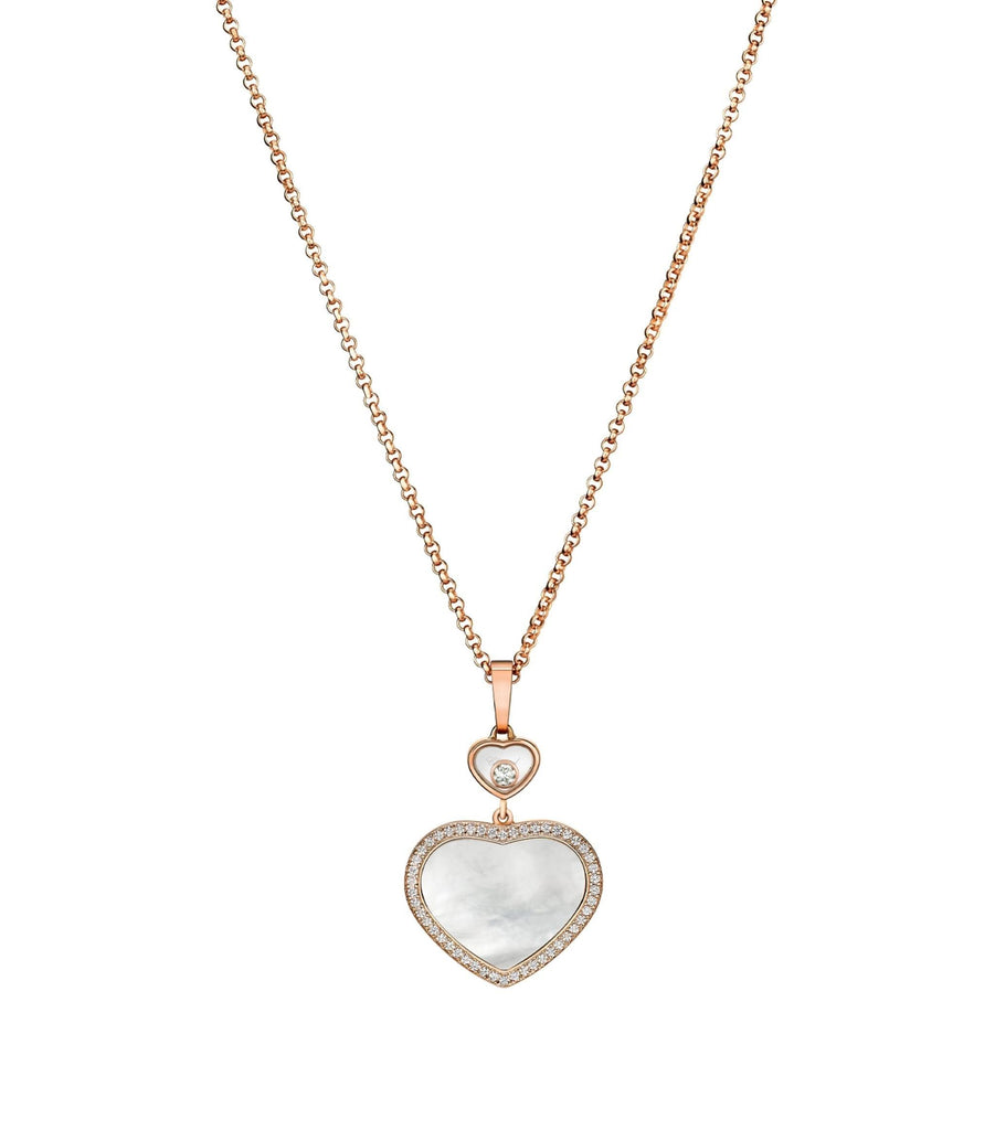 Rose Gold and Diamond Happy Hearts Pendant