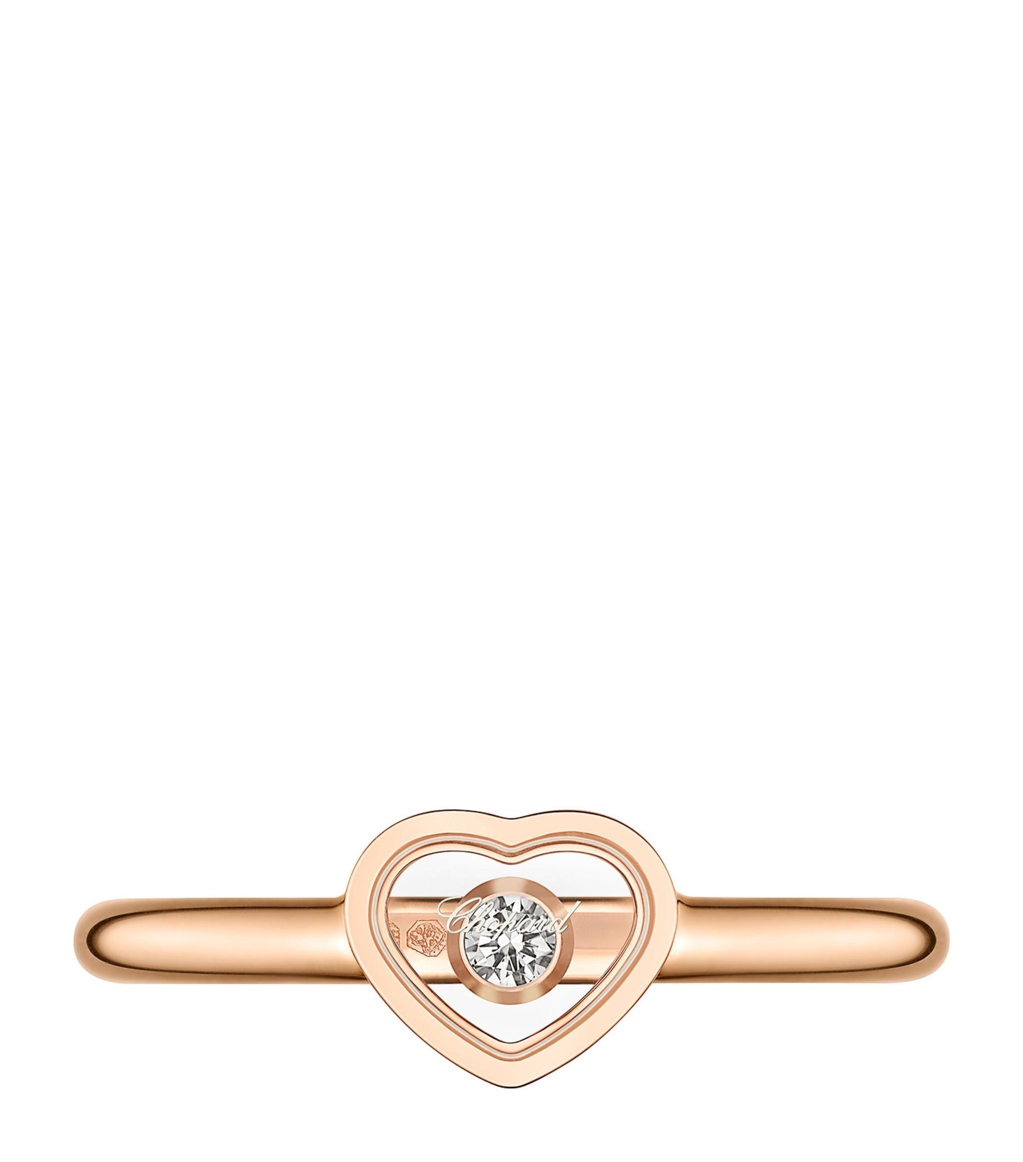 Rose Gold and Diamond Happy Hearts Ring GOODS Harrods   