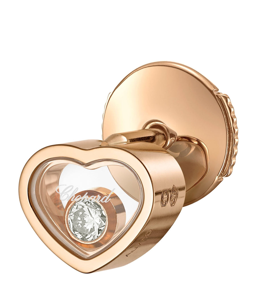 Rose Gold and Diamond My Happy Hearts Single Earring