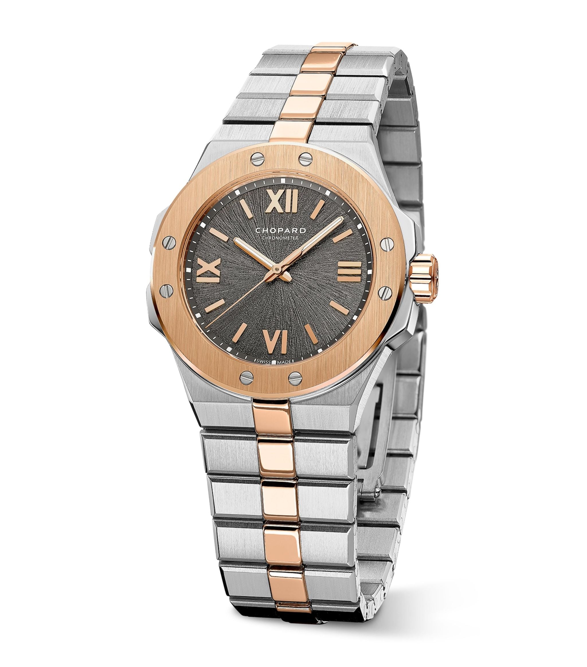 Rose Gold and Stainless Steel Alpine Eagle Watch 33mm Miscellaneous Harrods   