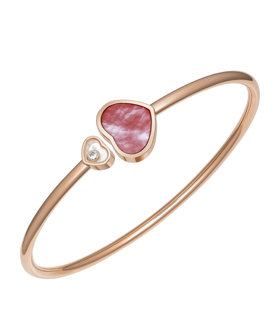 Rose Gold Diamond Naked Heart Foundation Bangle