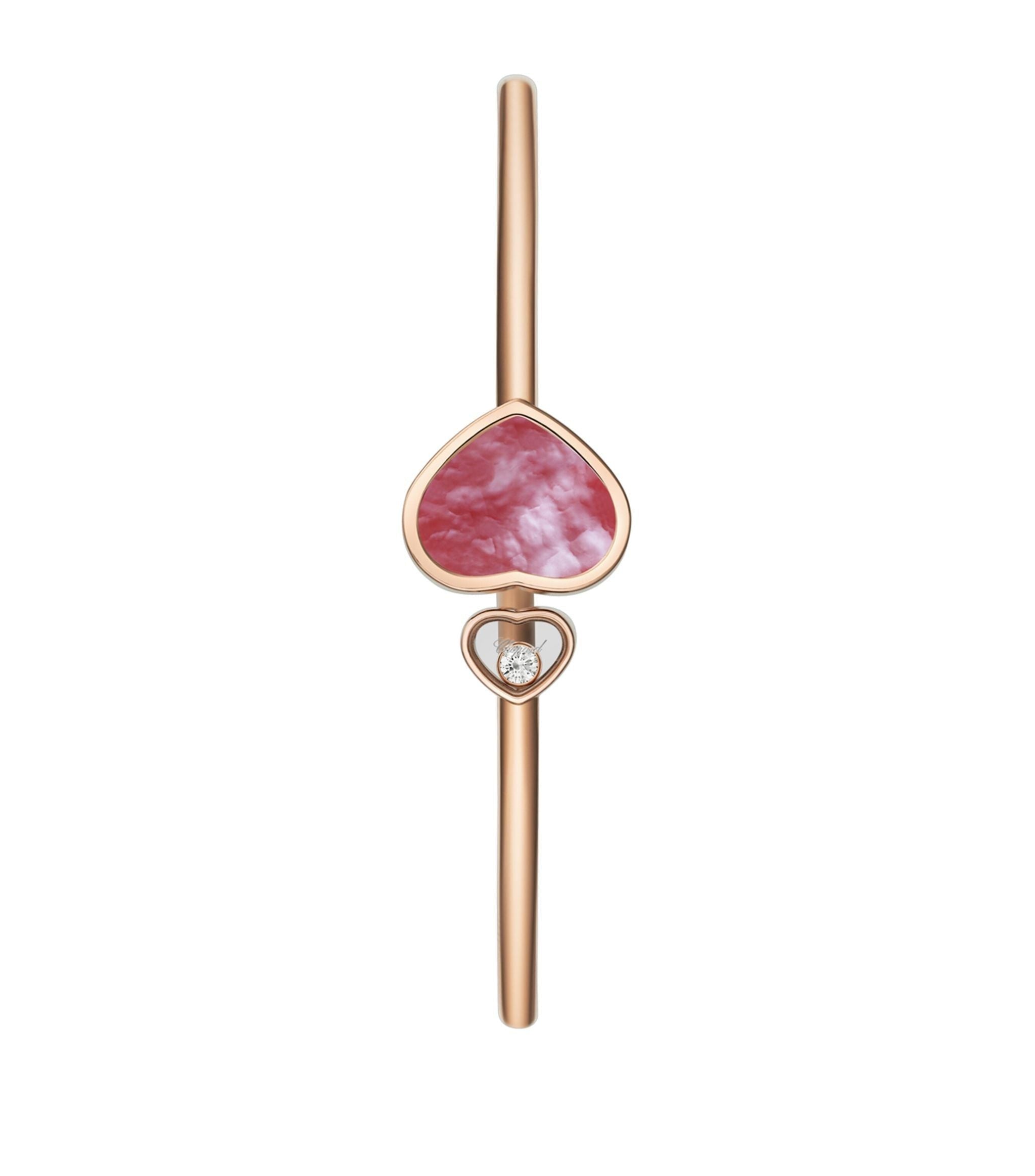 Rose Gold Diamond Naked Heart Foundation Bangle GOODS Harrods   