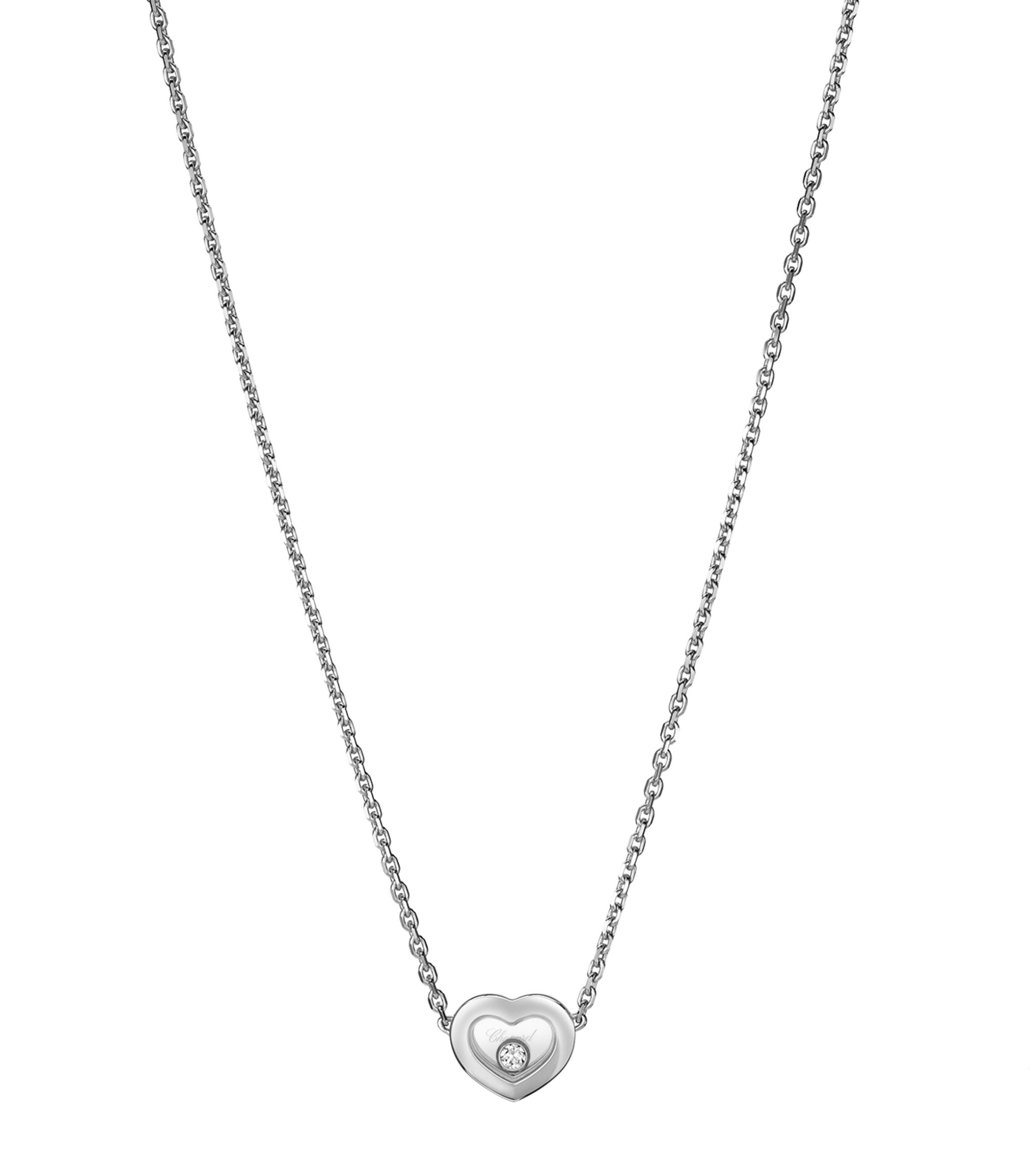 White Gold and Diamond Happy Diamonds Icons Necklace GOODS Harrods   