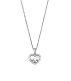 White Gold and Diamond Happy Diamonds Icons Pendant Necklace GOODS Harrods   