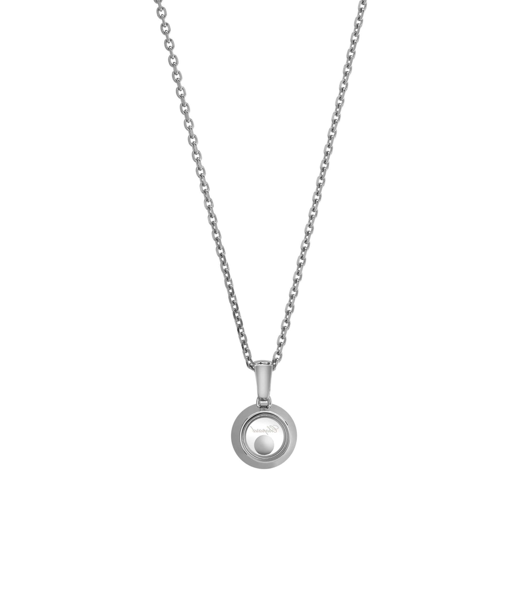 White Gold and Diamond Happy Diamonds Icons Pendant Necklace GOODS Harrods   