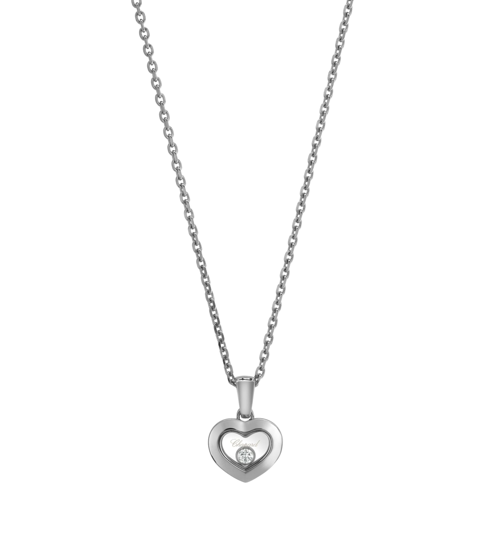 White Gold and Diamond Happy Diamonds Icons Pendant GOODS Harrods   