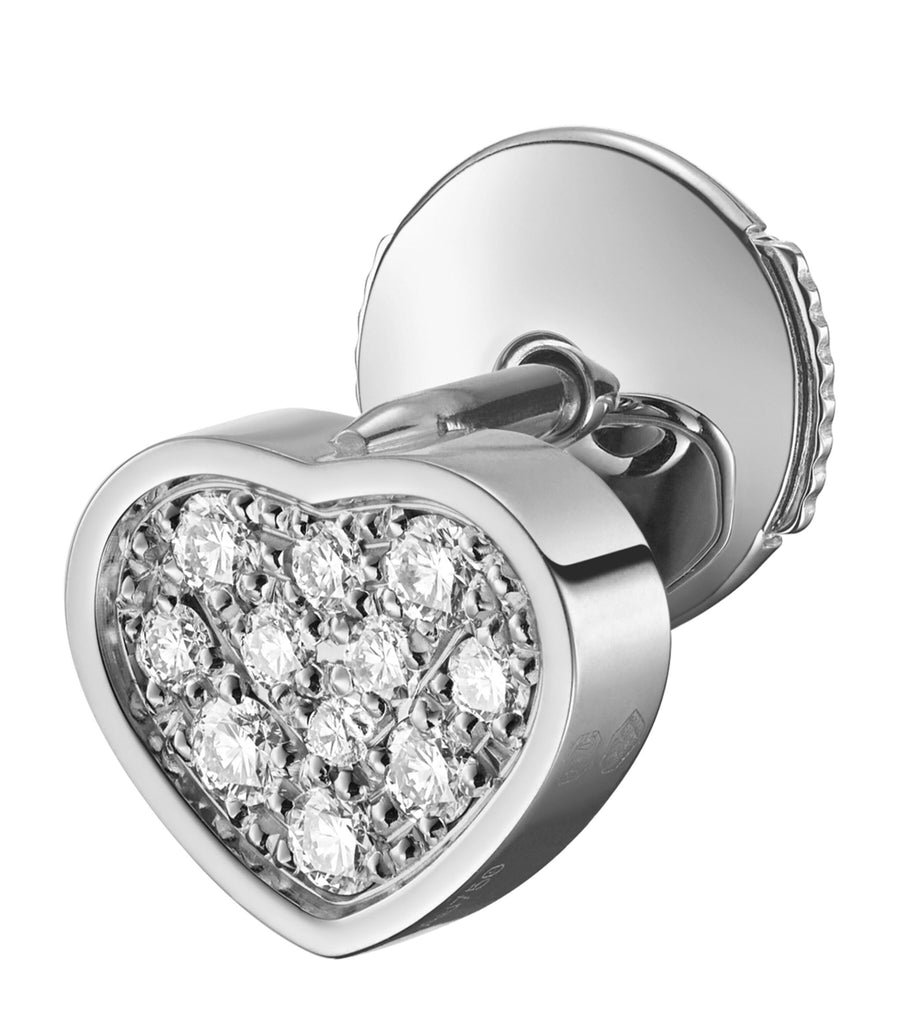 White Gold and Diamond My Happy Hearts Single Earring