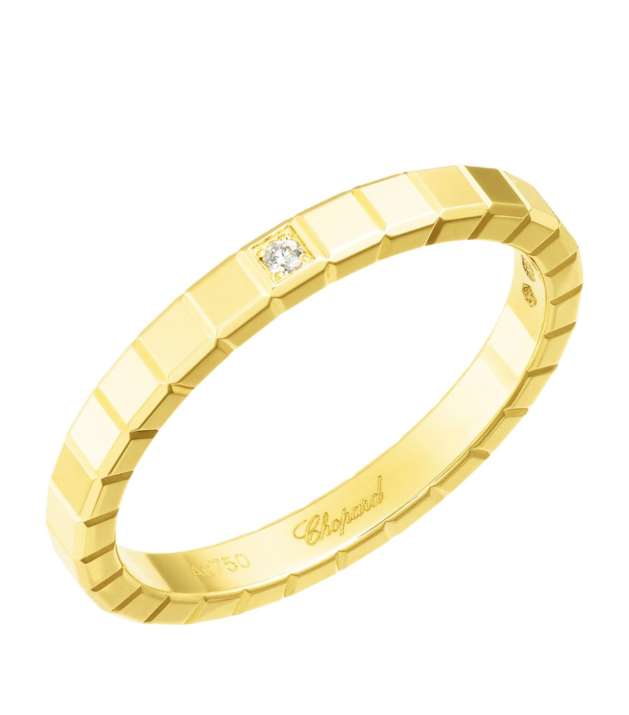 Yellow and Diamond Ice Cube Pure Ring