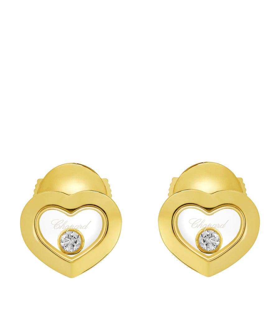 Yellow Gold and Diamond Happy Diamonds Icons Earrings