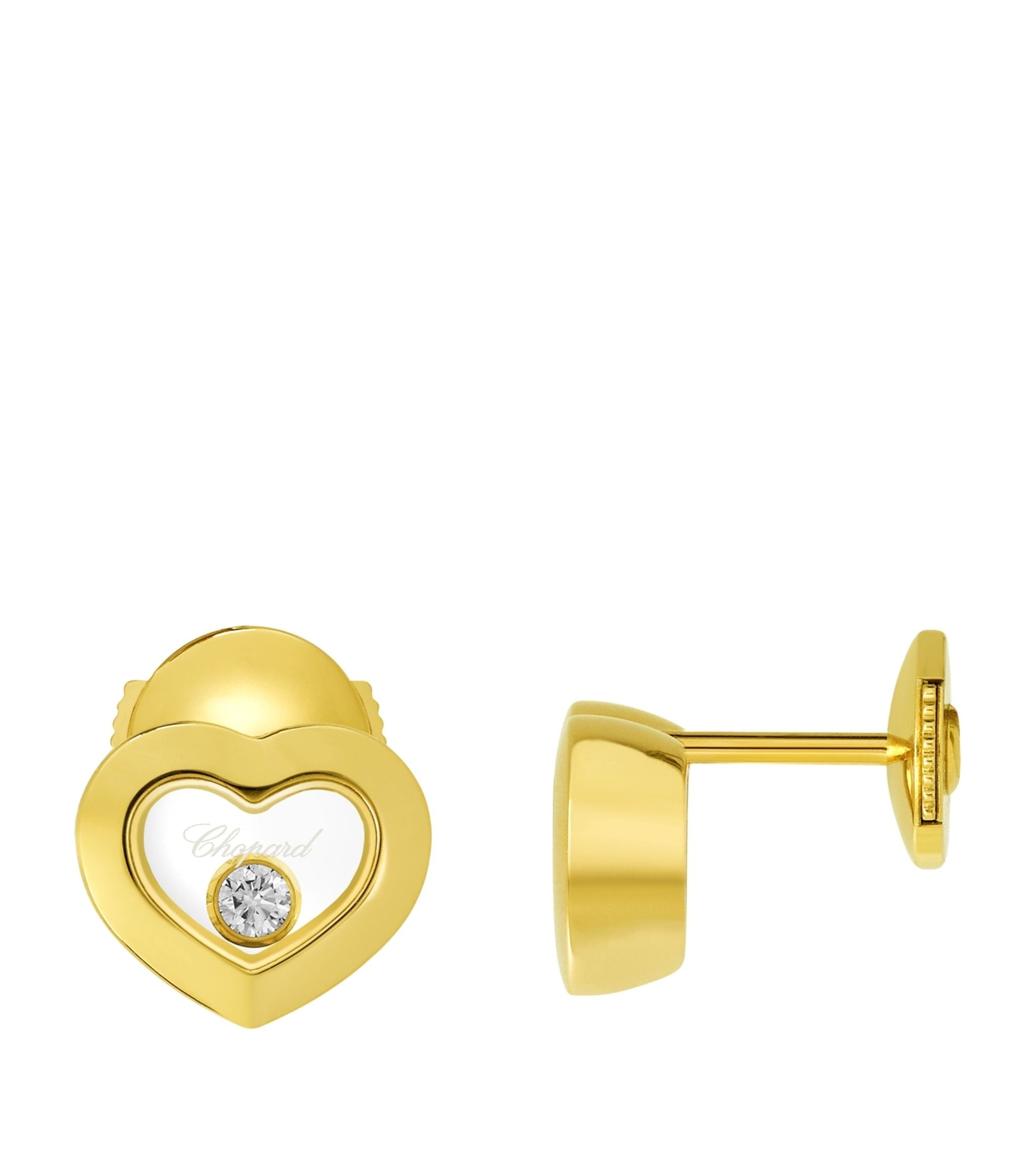 Yellow Gold and Diamond Happy Diamonds Icons Earrings GOODS Harrods   