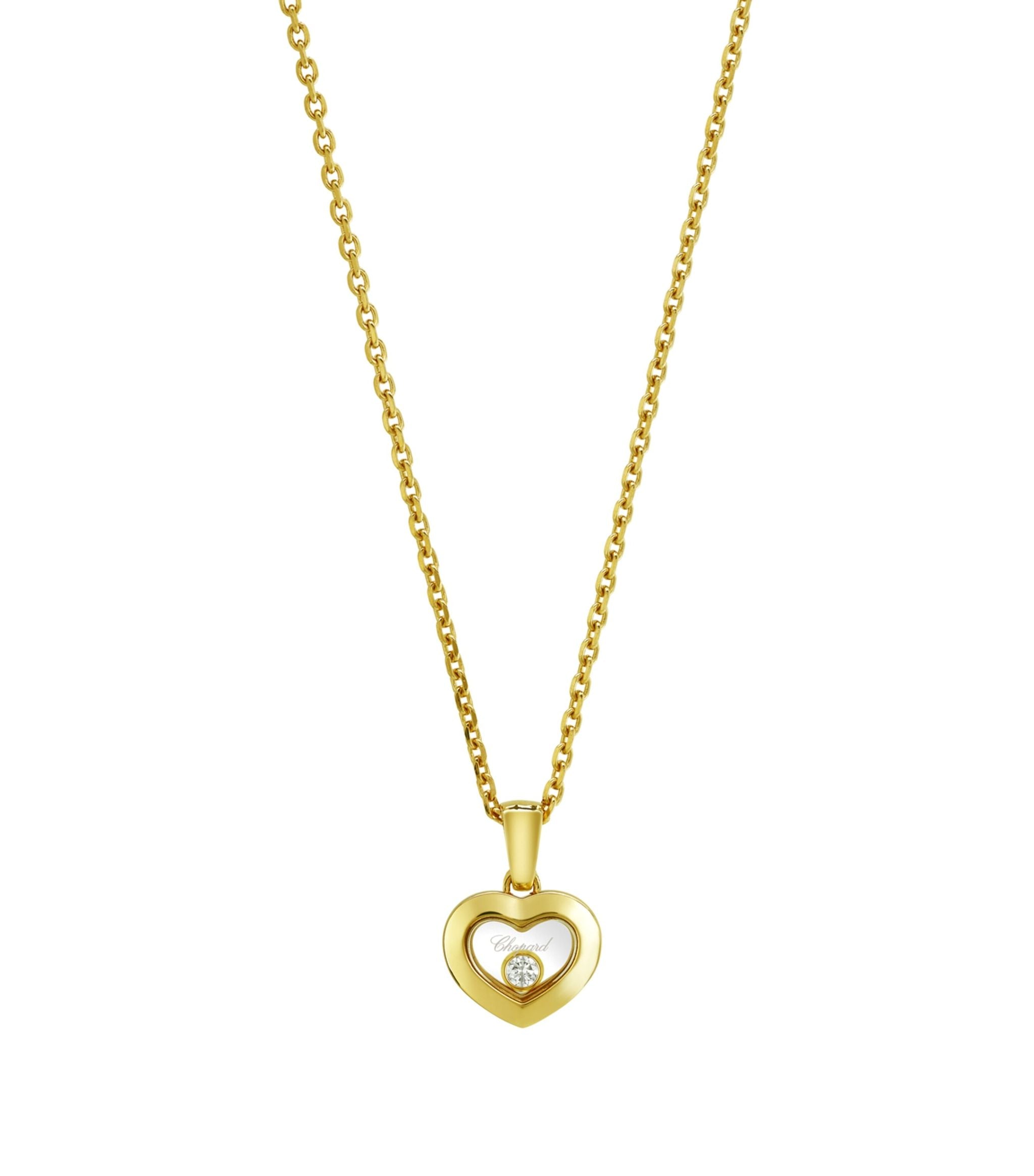 Yellow Gold and Diamond Happy Diamonds Icons Pendant Necklace GOODS Harrods   