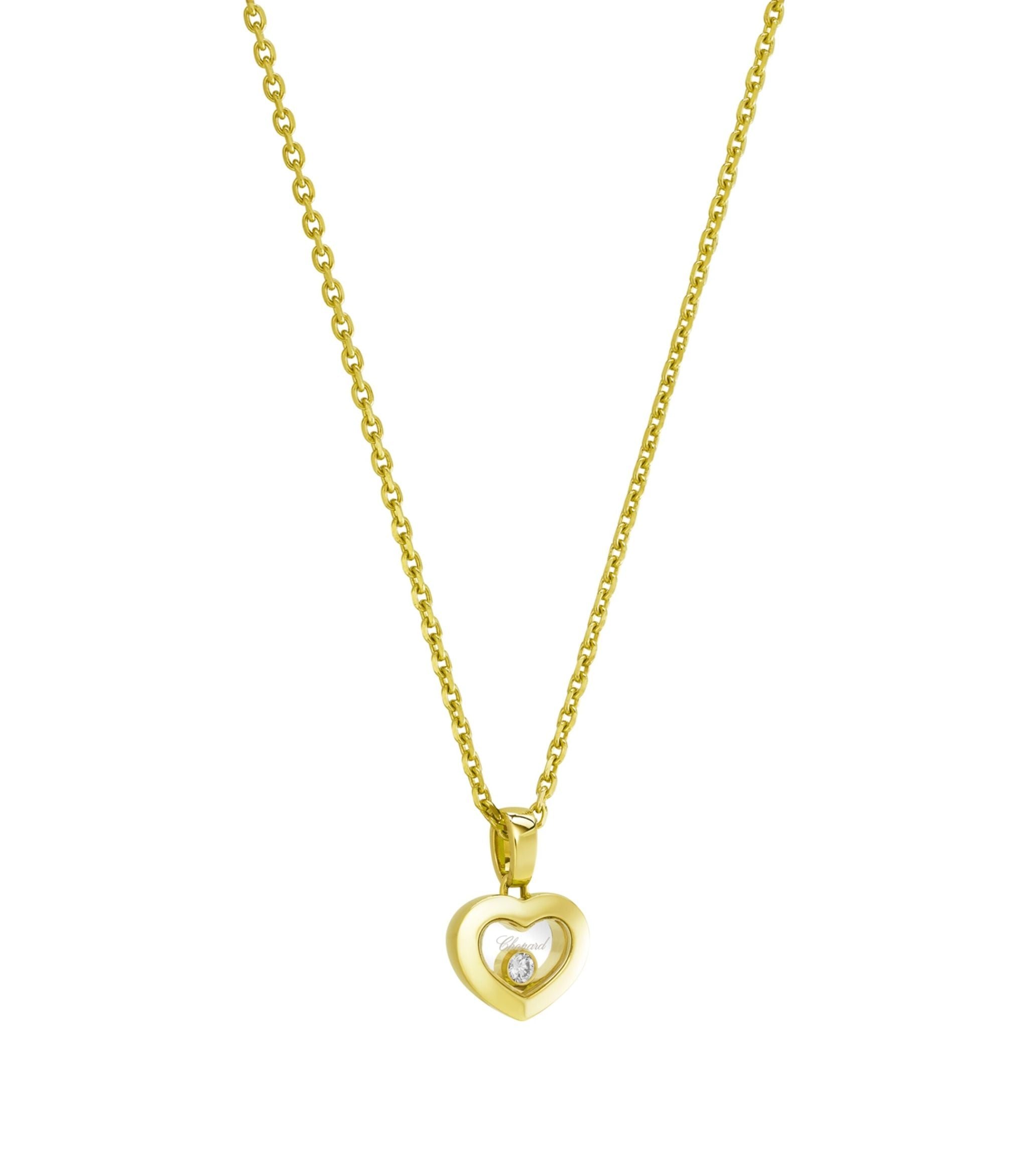 Yellow Gold and Diamond Happy Diamonds Icons Pendant Necklace GOODS Harrods   