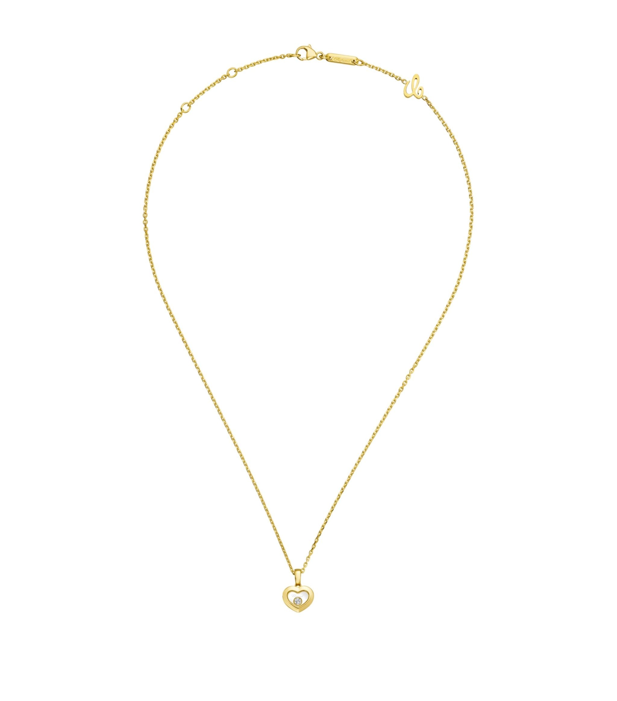 Yellow Gold and Diamond Happy Diamonds Icons Pendant Necklace GOODS Harrods   