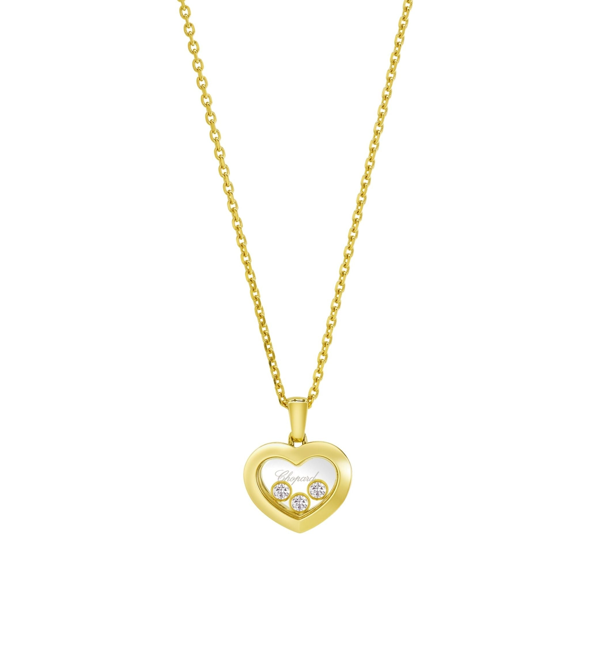 Yellow Gold and Diamond Happy Diamonds Icons Pendant Necklace GOODS Harrods   