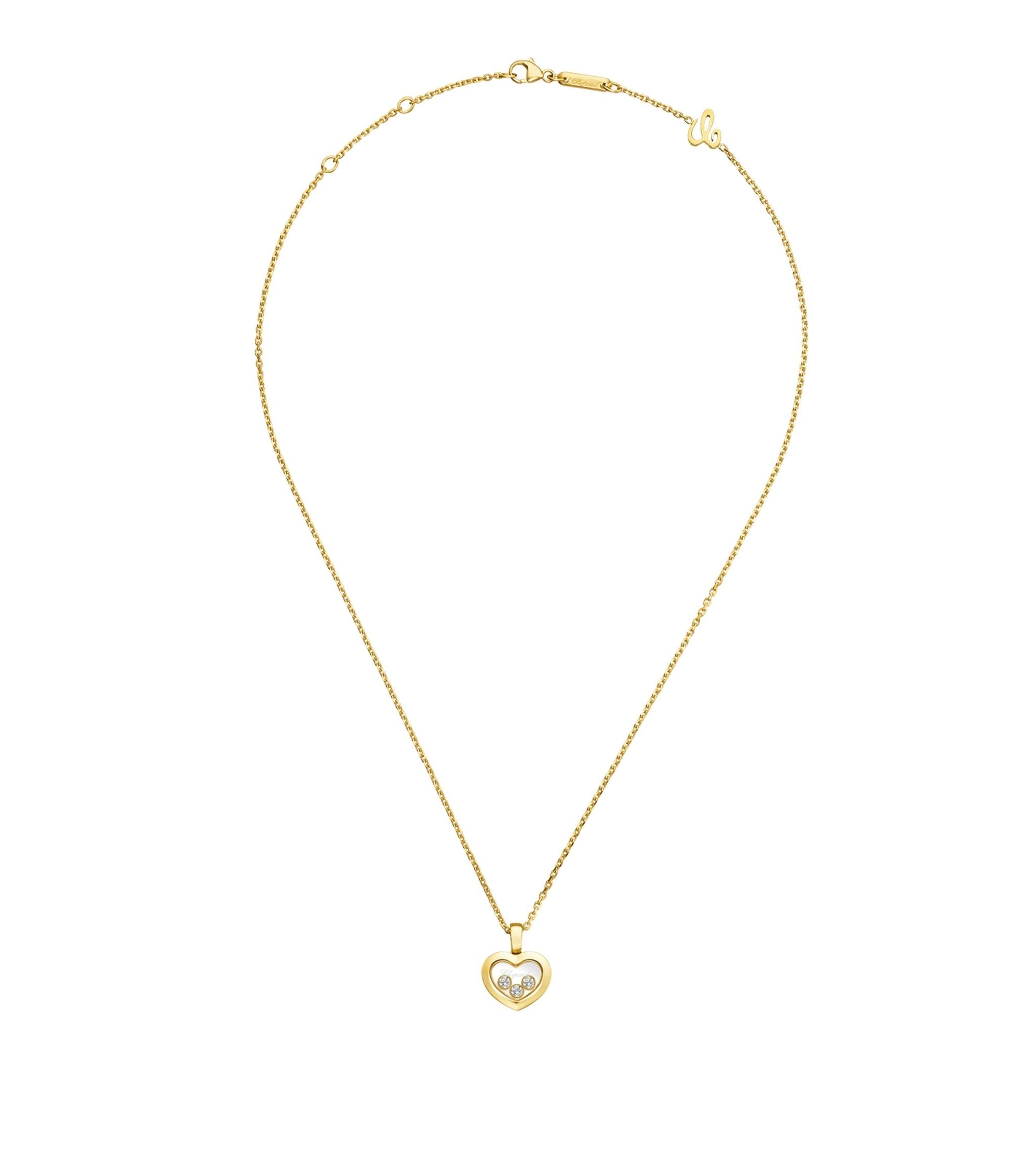 Yellow Gold and Diamond Happy Diamonds Icons Pendant Necklace GOODS Harrods   