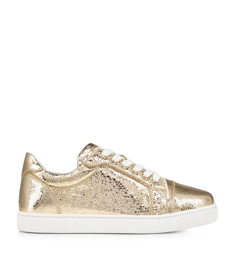 Vieria Croc-Embossed Patent Sneakers