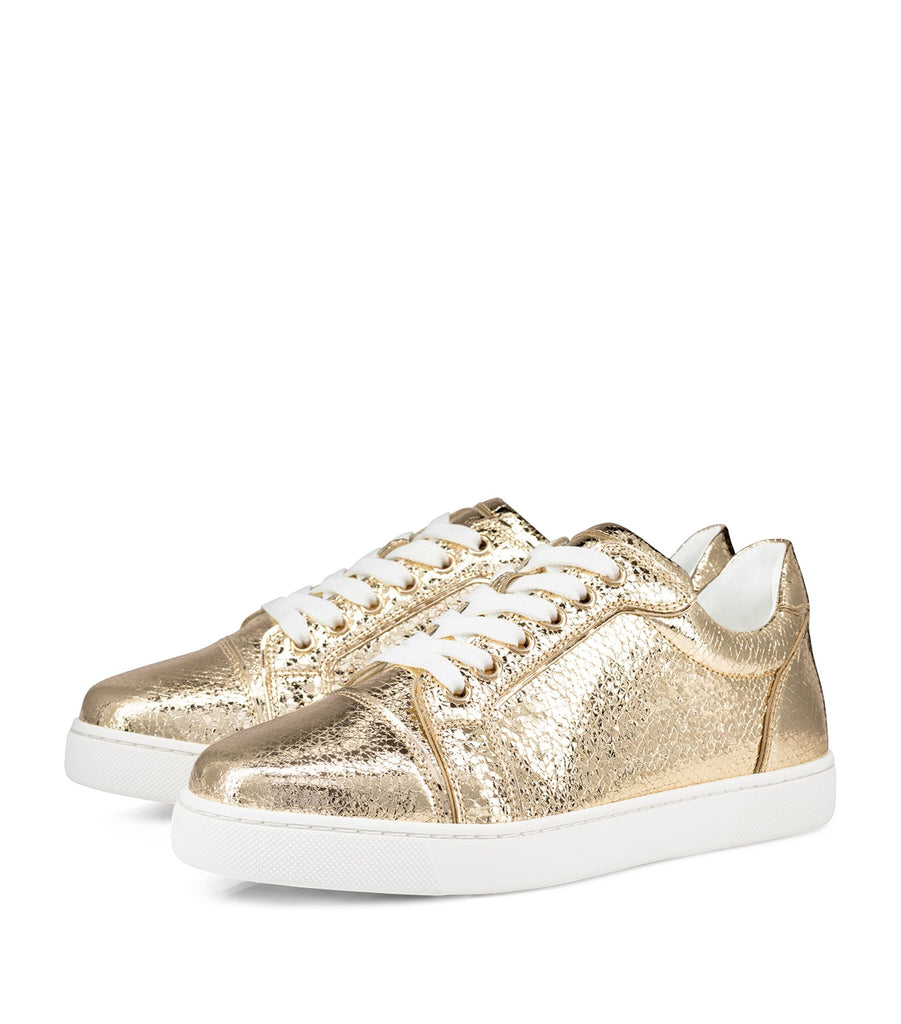 Vieria Croc-Embossed Patent Sneakers