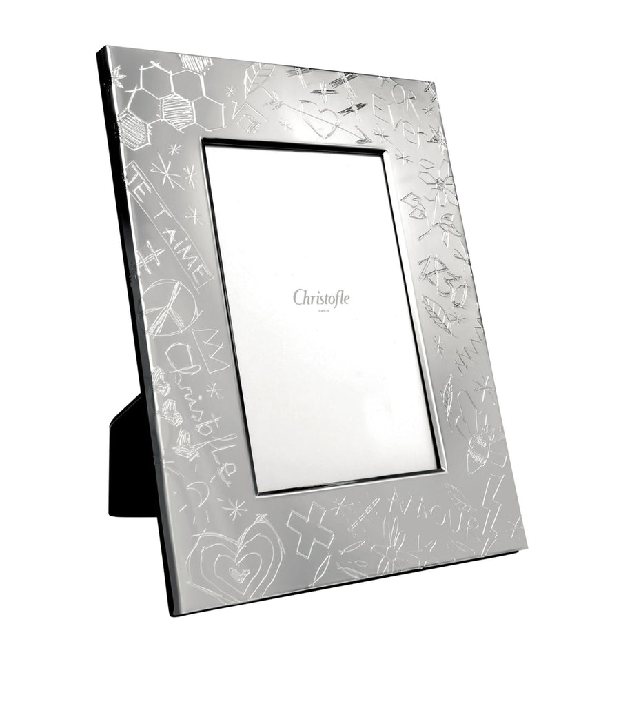 Graffiti Silver Plated Photo Frame (5" x 7")