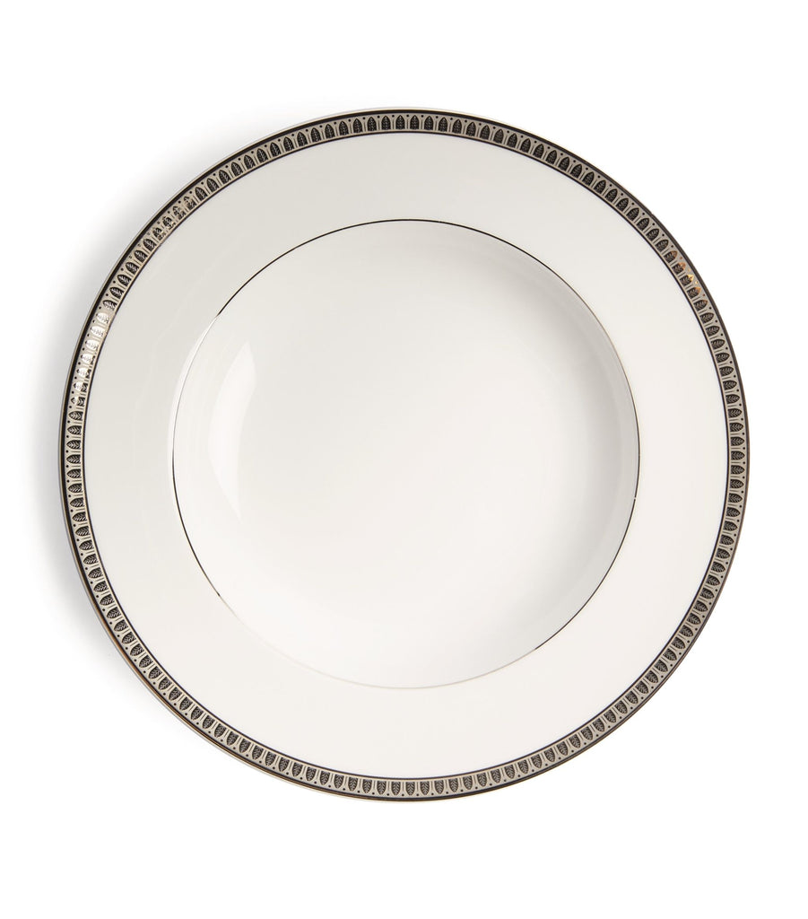 Malmaison Platinum Rimmed Soup Plate