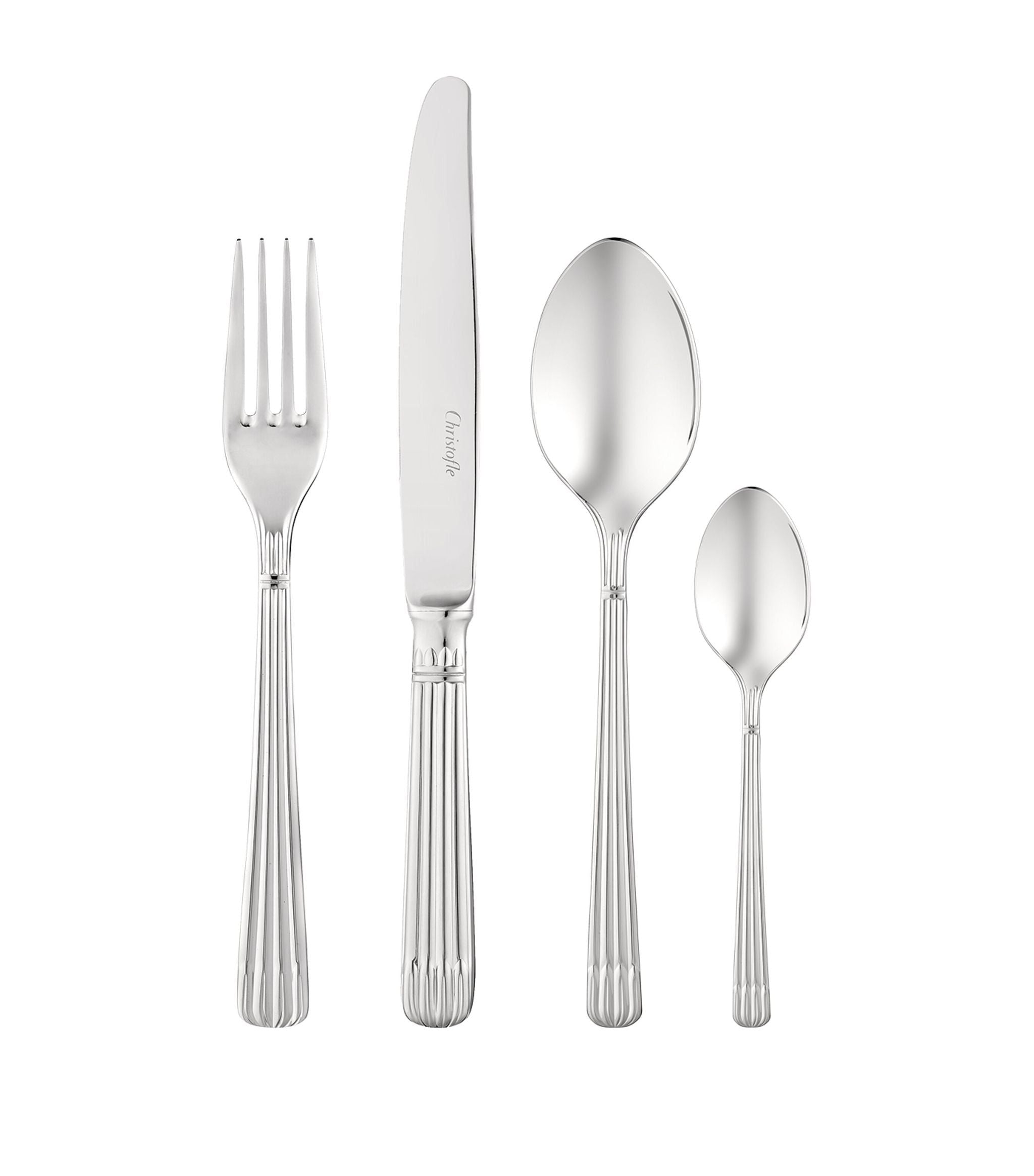 Christofle - 48-Piece Silver-Plated Flatware Set with Chest - Perles