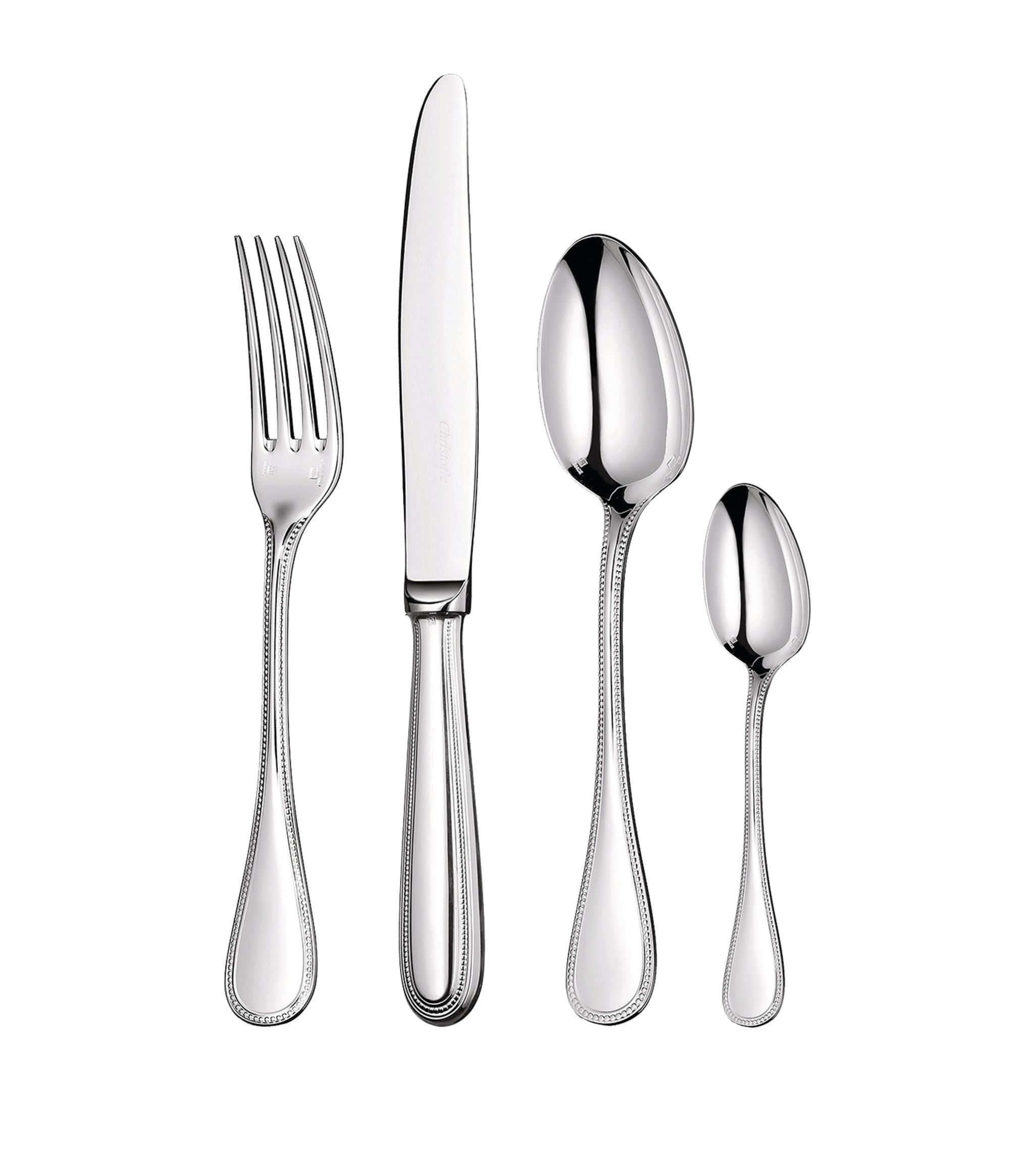 Perles Silver-Plated 24-Piece Cutlery Set GOODS Harrods   