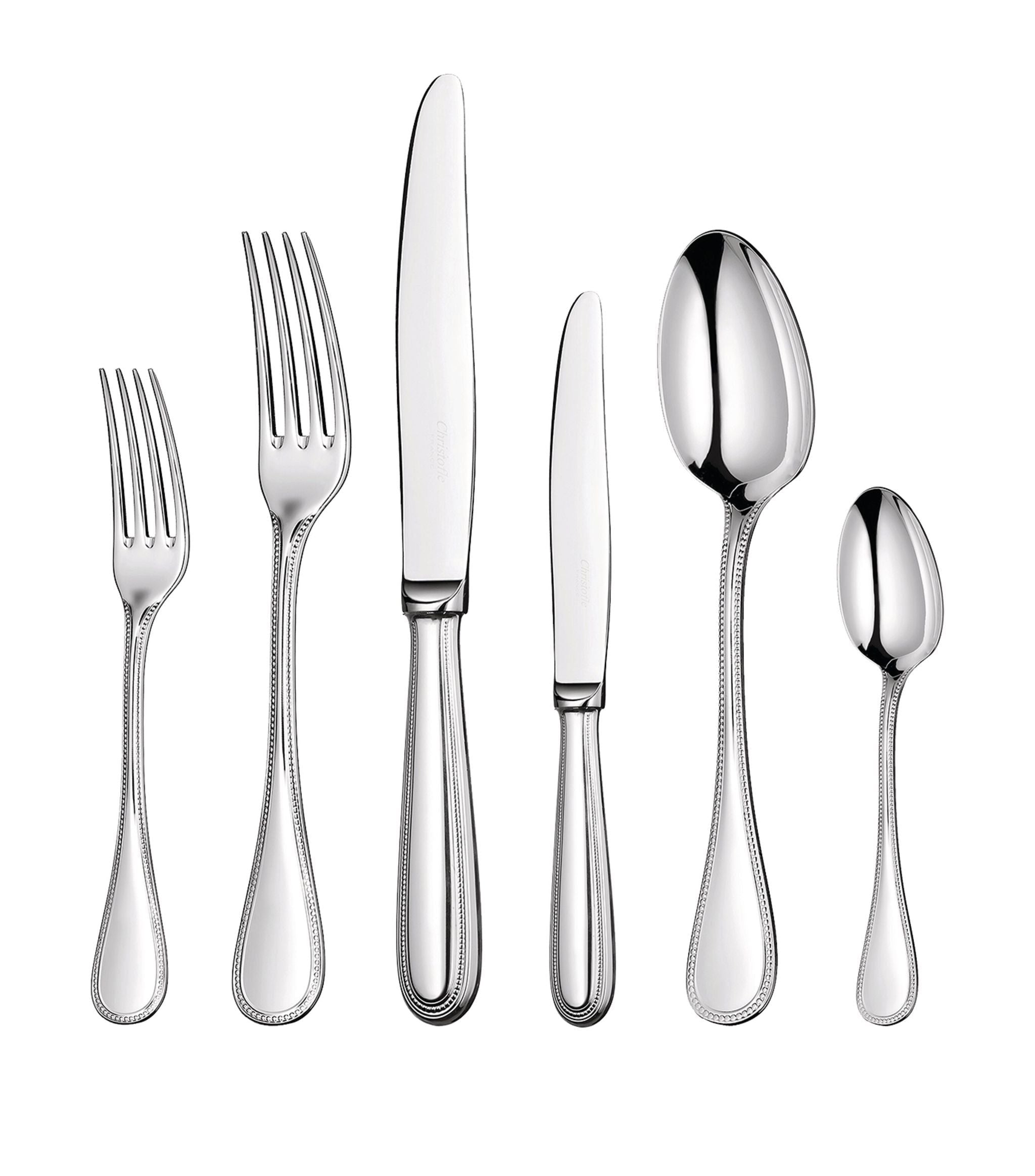 Perles Stainless Steel 24-Piece Cutlery Set GOODS Harrods   