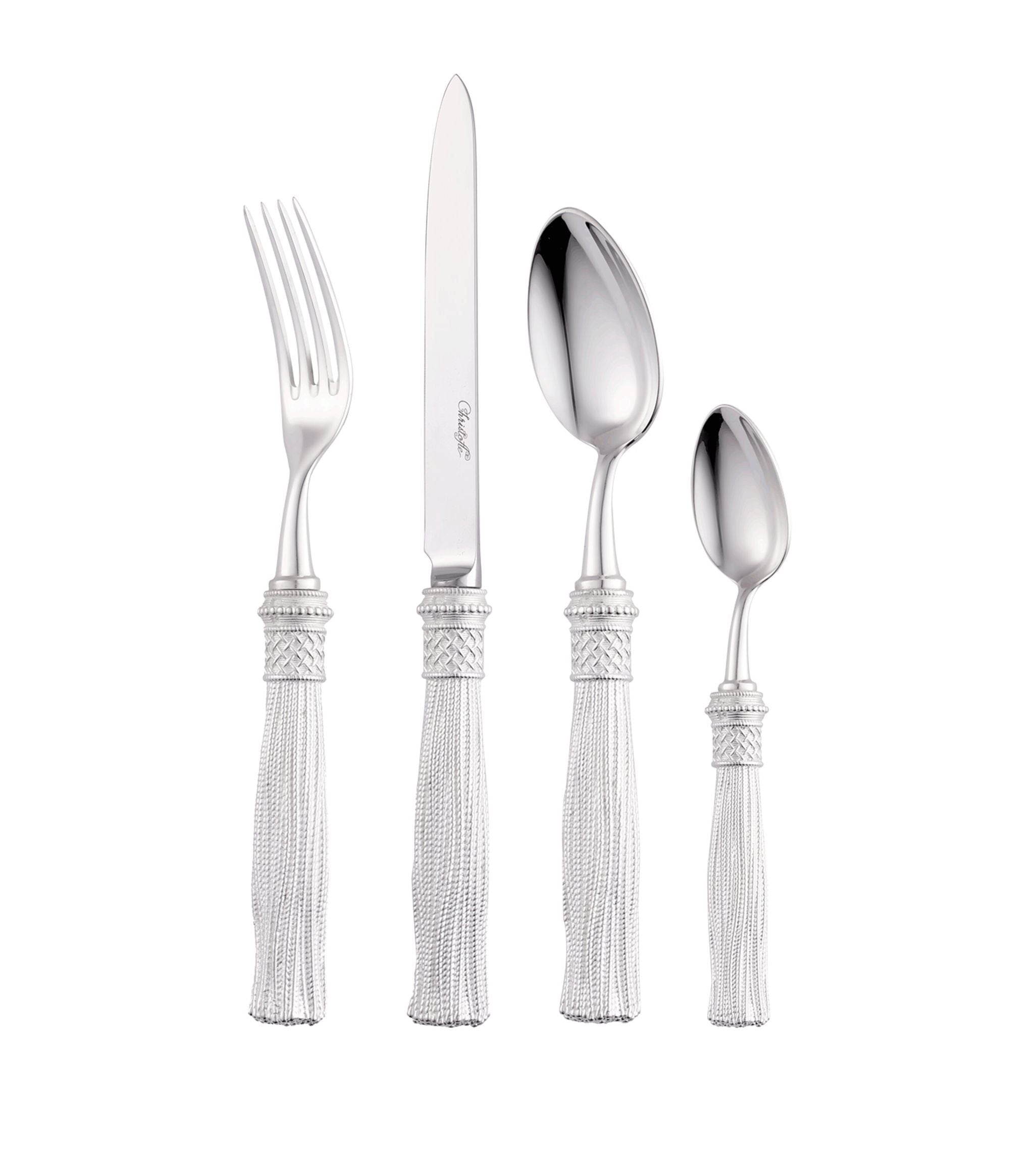 Pompon Silver-Plated 4-Piece Cutlery Set GOODS Harrods   