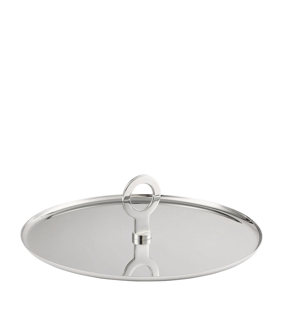 Stainless Steel OH de Christofle Cocktail Plate (27cm)