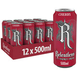 Relentless Cherry Energy Drink 12x500ml Energy and Sports Drink McGrocer Direct   