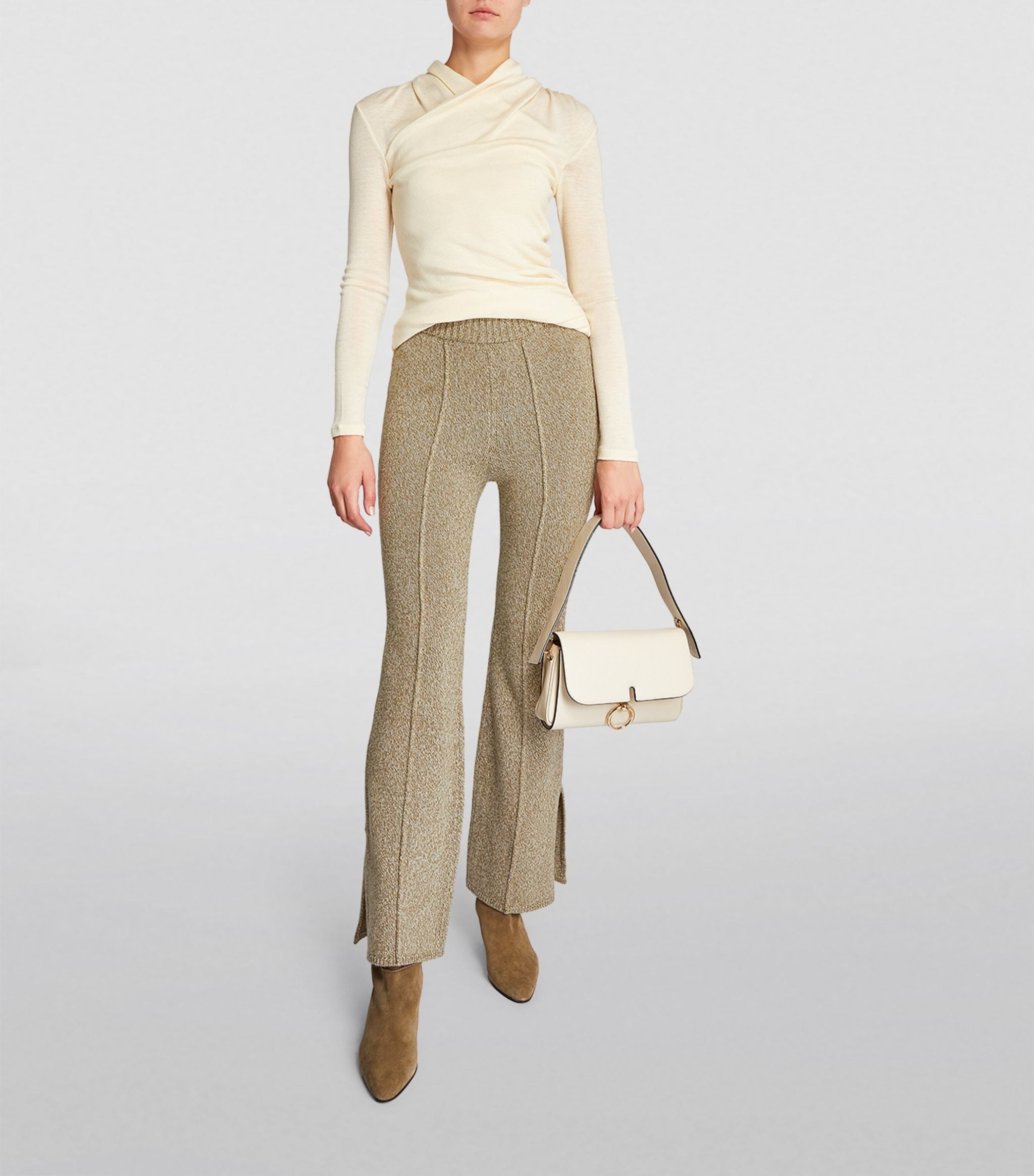 Wool-Blend Knitted Trousers GOODS Harrods   