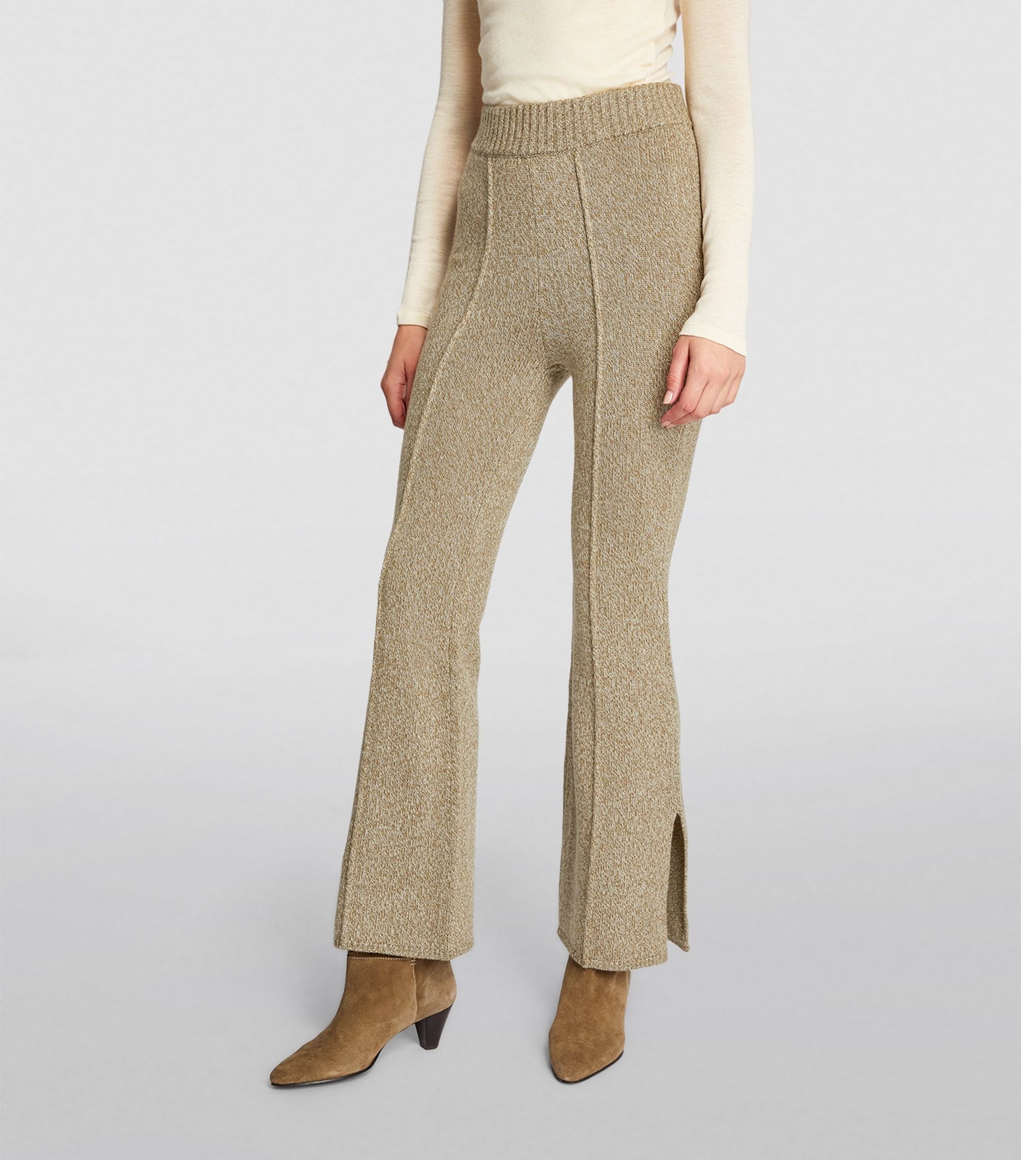 Wool-Blend Knitted Trousers GOODS Harrods   